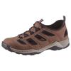 Slipper RIEKER, Herren, Gr. 45, braun (braun schwarz), Textil, Lederimitat, used, sportlich, Schuhe, Trekking Schuh, Sandale, Sommerschuh mit praktischem Gummizug