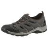 Slipper RIEKER, Herren, Gr. 41, schwarz (schwarz grau), Textil, Lederimitat, used, sportlich, Schuhe, Trekking Schuh, Sandale, Sommerschuh mit praktischem Gummizug