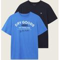 T-Shirt TOM TAILOR Gr. L, blau (royalblau, dunkelblau) Herren Shirts T-Shirts