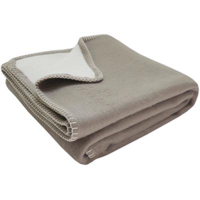 Wohndecke FRAMSOHN FROTTIER "Bio Flanell Doubleface", beige, B:150cm L:200cm, Wohndecken, mit Ziernaht, GOTS zertifiziert Image