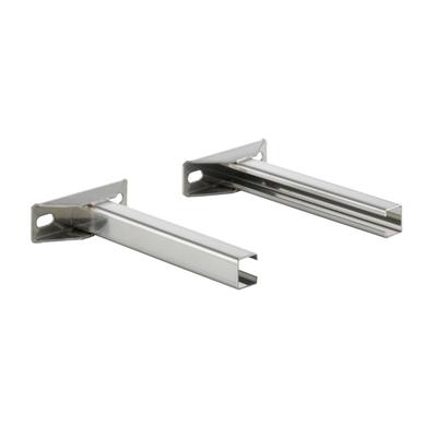 Wandhalter ZITEC "DW", silber (baumarkt), B:7,2cm H:15cm L:46cm, Edelstahl, Befestigungen, Verlängerungsrohr Image