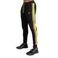 Gorilla Wear Banks Pants - Schwarz/Gelb zum Sport Freizeit Arbeit Outdoor Alltag Baumwolle Polyester mit Logo Bequem Streifen auf den Beinen Workout Bekleidung Joggen Laufen, XL