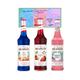 Go2 Groceries Premium Monin Cocktail Syrup Set (3x700ml) - Strawberry, Blue Curacao, and Bubble Gum Flavors - Natural Beet Sugar Sweetened - Recipe Cards Included - Perfect for Beverages
