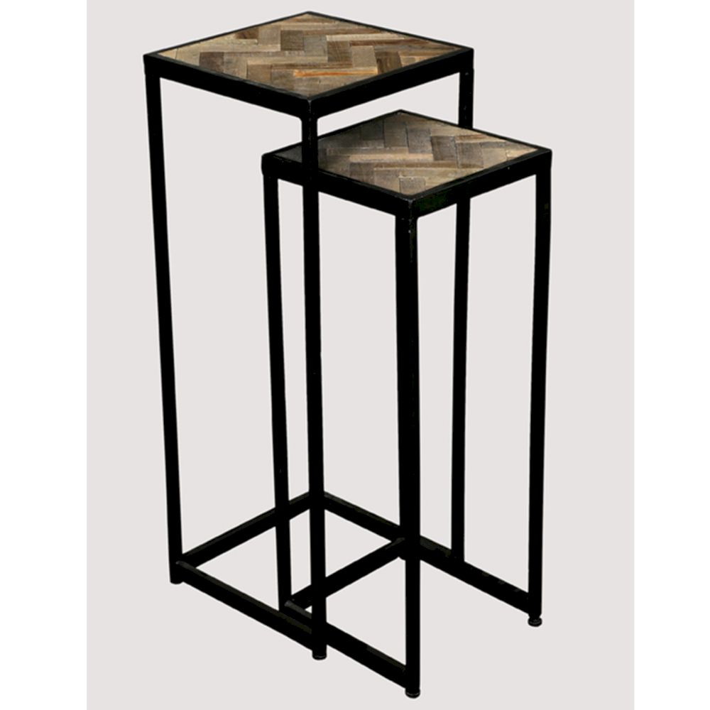 die Faktorei »Mira« Pflanzsäule 2er Set Teakholz Image