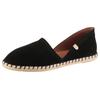 Espadrille VERBENAS "CARMEN SERRAJE", Damen, Gr. 42, schwarz, Veloursleder, klassisch, Schuhe, Schlupfschuh, Sommerschuh, Loafer mit typischem Jute-Rahmen