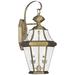 Georgetown 2 Light Antique Brass Outdoor Wall Lantern