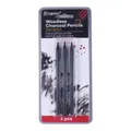 3/6Kit Pro Graphite et Charbon Crayon Sans Bois Noir pour Croquis Ombrage Outil Enfants Adultes