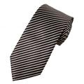 Black, Burgundy Chevron & Silver Striped Men's Tie