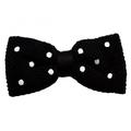 Black & White Polka Dot Silk Knitted Bow Tie