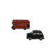 3D Black Cab & Red Bus Cufflinks