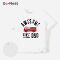 [2Y-6Y] Go-Neat Water Repellent and Stain Resistant Toddler Boy Vehicle Print Short-sleeve White Tee