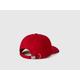 Benetton, Red Cap With Embroidered Logo, taglia OS, Red, Men