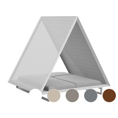 Vondom »VINEYARD« Outdoor Daybed Stoffdach Ecru mit Bezug Silvertex Ecru 0009 / Sunvision Bronze Image