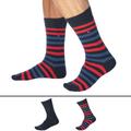 Tommy Hilfiger 2-Pack Dress Socks - Navy - Thin Stripes 39/42