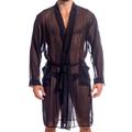 L'Homme invisible Chantilly Kimono Dressing Gown - Black S