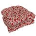19-inch Rounded Back Premium Woven Outdoor Chair Cushions (Set of 2) - 19 x 19