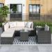 8-Piece Outdoor Patio Wicker Sectional Sofa with Coffee Table,Color Options Available