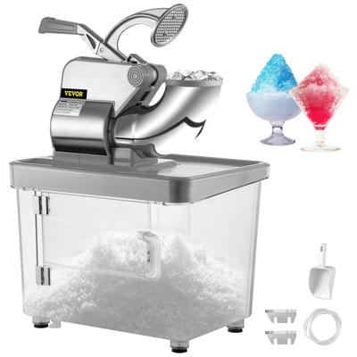 VEVOR 110V Commercial Ice Crusher 440LBS/H ETL Approved 300W Electric Snow Cone Machine with Dual Blades - 400LBS/H