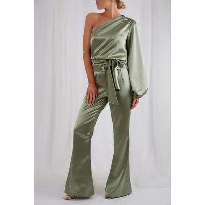 Amari Flared Trousers - Olive