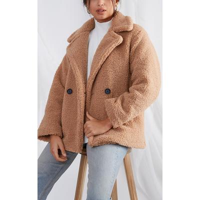 Noelle Teddy Coat - Beige