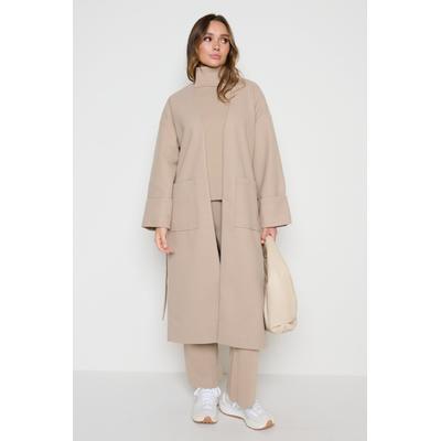 Reece Wrap Coat - Taupe