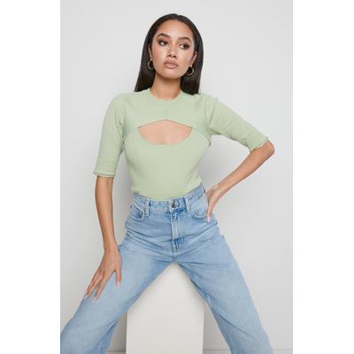 Serena Cut Out Knit Top - Mint