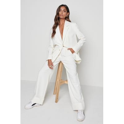 Rae Wide Leg Trousers - Cream