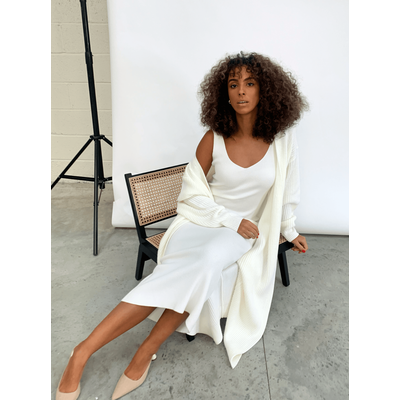 Arden Maxi Cardigan - Light Cream