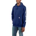 Carhartt Mens Polycotton Stretchable Sleeve Logo Hooded Sweatshirt Top XS - Chest 30-32' (76-81cm)