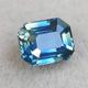 0.95 carat bicolor sapphire engagement ring - Loose gemstone for ring making - Peacock sapphire - Blue green sapphire - Emerald cut sapphire