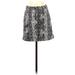 Zara Denim Skirt: Gray Animal Print Bottoms - Women's Size Small - Print Wash