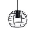 Vintage Pendant Light Lantern Iron Single Head Hanging Ceiling Light Chandelier Pendant Lamp (Black)