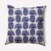 Simply Daisy 16 x 16 Pineapple Stripes Indoor/Outdoor Polyester Throw Pillow Indigo Blue