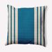 Simply Daisy 18 x 18 Stripe Indoor/Outdoor Polyester Throw Pillow Autumn Blue