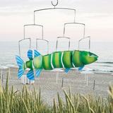 Lamuusaa Tropical Fish Wind Chimes Hanging Metal Art Ornament for Garden Wall Home Patio Outdoor Decoration