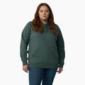 Dickies Women's Plus Water Repellent Sleeve Logo Hoodie - Lincoln Green Size 2X (FWW22)