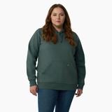 Dickies Women's Plus Water Repellent Sleeve Logo Hoodie - Lincoln Green Size 2X (FWW22)