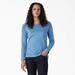 Dickies Women's Cooling Long Sleeve Pocket T-Shirt - Azure Blue Size L (SLF400)