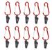 Awning Clamp Clips Tarp Clip Windproof Clamp with Carabiner Awning Clamp Set for Awnings Outdoor Camping Caravan Canopies Tent Accessories Black 10PCS