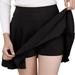 Women s Basic Solid Versatile Stretchy Informal Mini Skater Skirt for Girls Tennis Skirt (M-5XL)