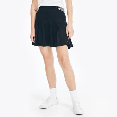 Nautica Women's Pleated Tennis Skirt True Black, L