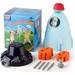 Kids Sprinkler 360-degree Rotation Rocket Sprinkler Summer Outdoor Lawns Water Spray Toy Funny Gifts for Kids Aged 3-12 without water pipe