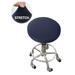 KBOOK Elastic Round Stool Cover Armless Round Chair Cushion Slipcover(Navy Blue 1PC)