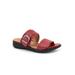 Women's Toki Slip On Sandal by SoftWalk in Dark Red (Size 9 M)