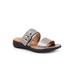 Women's Toki Slip On Sandal by SoftWalk in Pewter Metal (Size 6 1/2 M)