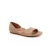 Wide Width Women's Cypress Flat Sandal by SoftWalk in Beige (Size 10 W)