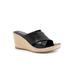 Wide Width Women's Hastings Heeled Sandal by SoftWalk in Black (Size 10 W)