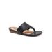 Wide Width Women's Chandler Slip On Sandal by SoftWalk in Black (Size 10 1/2 W)