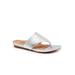 Wide Width Women's Chandler Slip On Sandal by SoftWalk in Silver (Size 7 1/2 W)