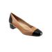 Wide Width Women's Daisy Block Heel by Trotters in Tan Black (Size 8 W)